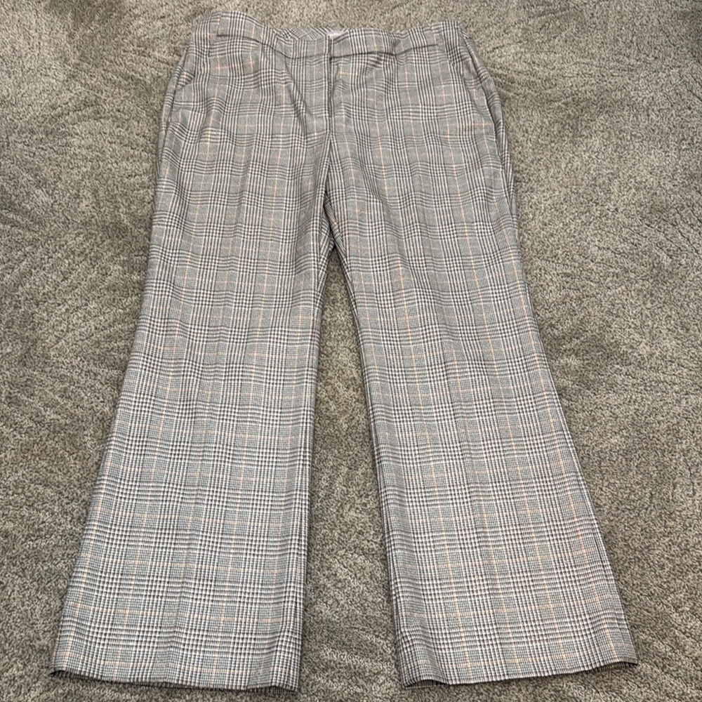 Chico’s 2.5R (14R)  plaid Trousers-pockets - beautiful fabric- shades of brown